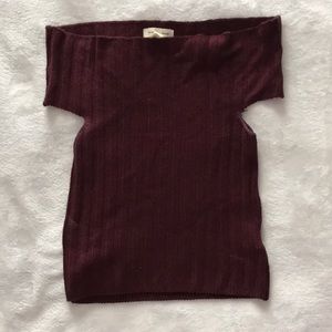 Silence & Noise Knitted Crop Top